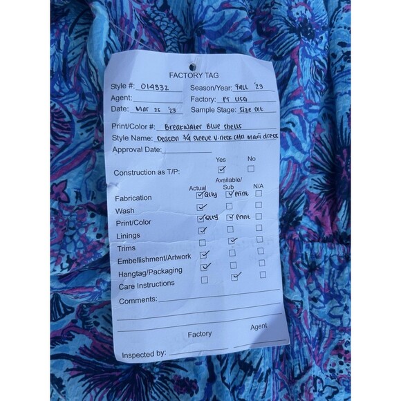 Lilly Pulitzer Beacon Maxi Dress Shells N Bells Print Size 4 Linen Blend NWT - Picture 7 of 8